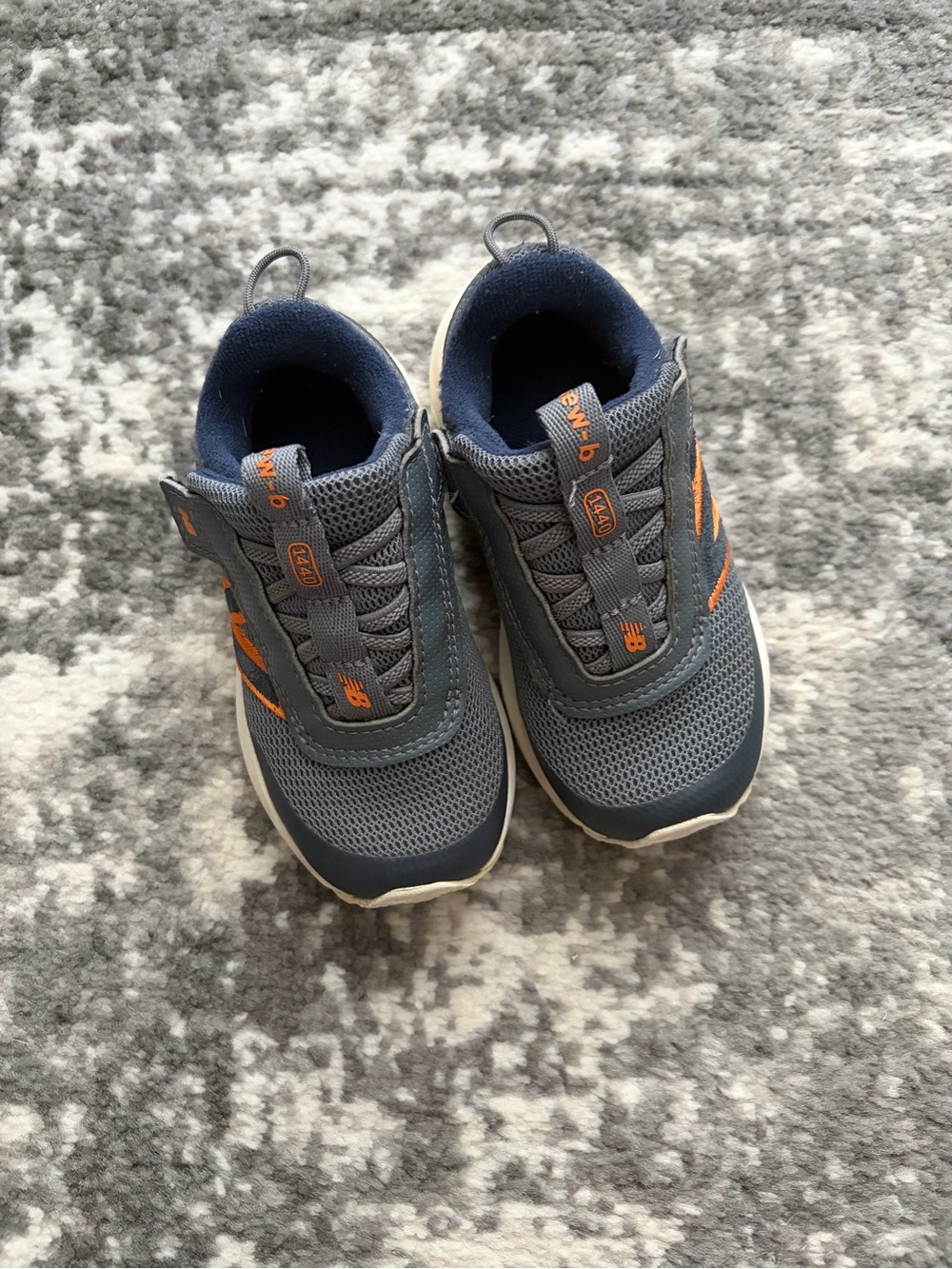 New Balance Kids' Gray & Orange Athletic Sneakers